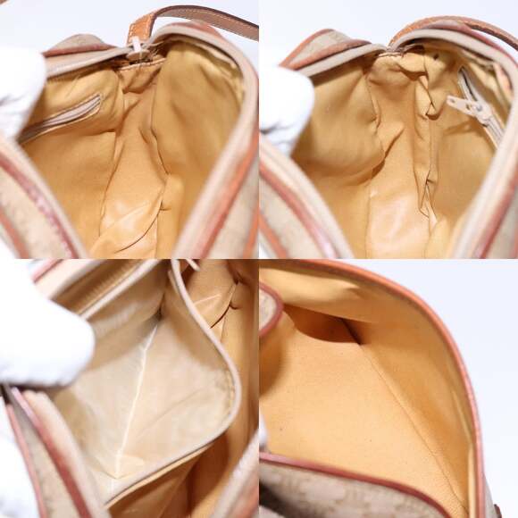 CELINE Macadam Canvas Shoulder Bag Pvc Beige Gold - Picture 12 of 13